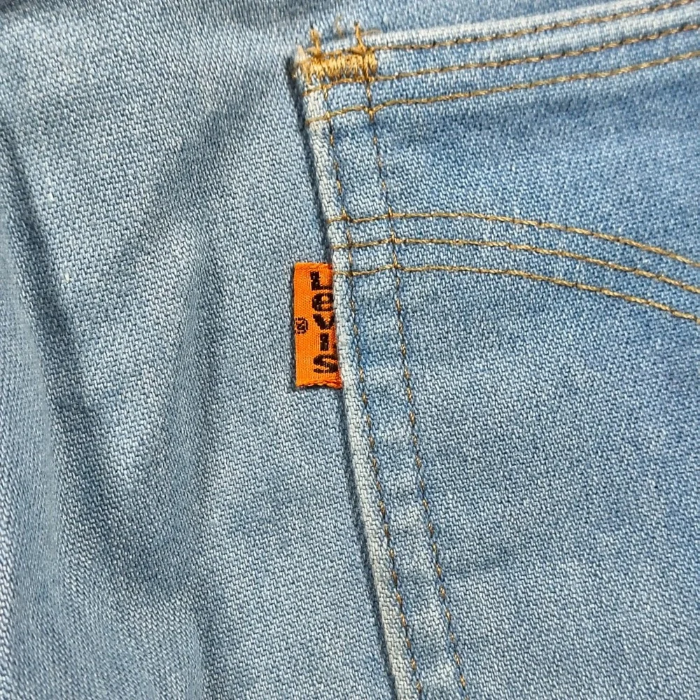 Vintage Levis Jeans Men 29x29 Blue Orange Tab USA Straight Denim Light Wash Fade